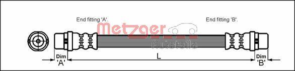 Metzger 4114000 - Тормозной шланг autospares.lv