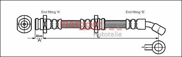 Metzger 4114791 - Тормозной шланг autospares.lv