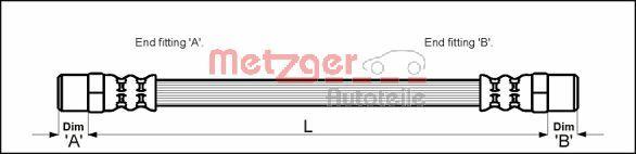 Metzger 4114793 - Тормозной шланг autospares.lv