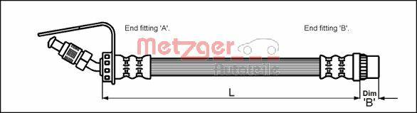 Metzger 4114761 - Тормозной шланг autospares.lv