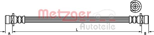 Metzger 4115162 - Тормозной шланг autospares.lv