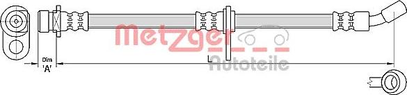 Metzger 4110495 - Тормозной шланг autospares.lv