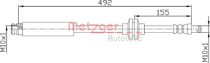 Metzger 4110476 - Тормозной шланг autospares.lv