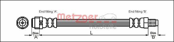 Metzger 4110581 - Тормозной шланг autospares.lv