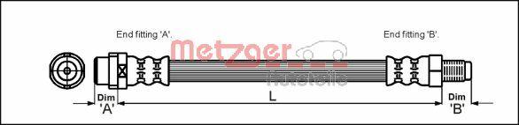 Metzger 4110578 - Тормозной шланг autospares.lv