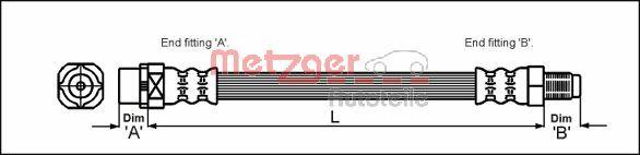 Metzger 4110044 - Тормозной шланг autospares.lv