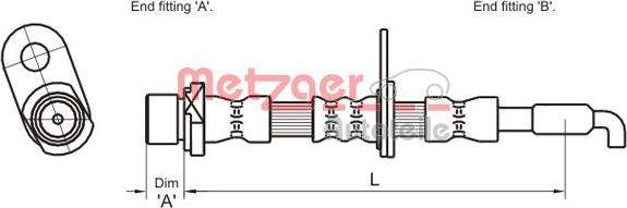 Metzger 4110029 - Тормозной шланг autospares.lv