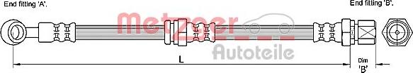 Metzger 4110190 - Тормозной шланг autospares.lv