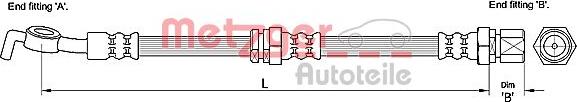 Metzger 4110193 - Тормозной шланг autospares.lv