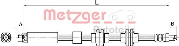 Metzger 4110143 - Тормозной шланг autospares.lv