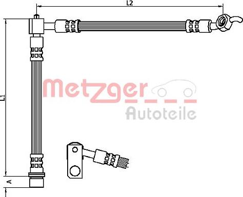 Metzger 4110104 - Тормозной шланг autospares.lv