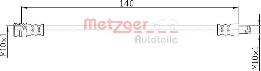 Metzger 4110106 - Тормозной шланг autospares.lv