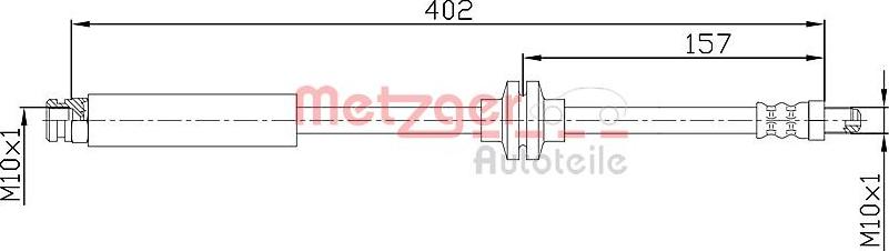 Metzger 4110108 - Тормозной шланг autospares.lv