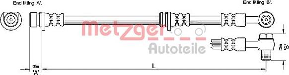 Metzger 4110178 - Тормозной шланг autospares.lv
