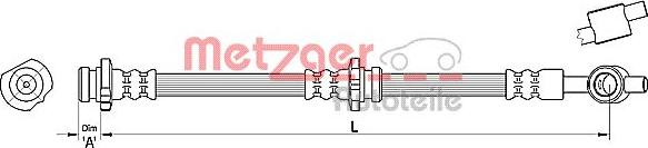 Metzger 4110387 - Тормозной шланг autospares.lv