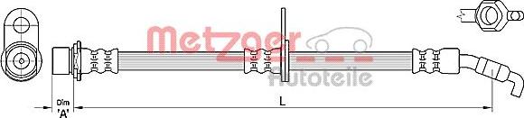 Metzger 4110375 - Тормозной шланг autospares.lv