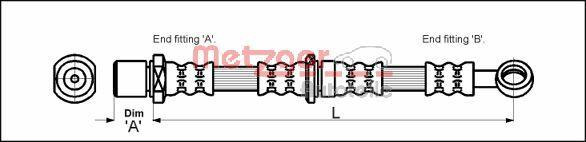 Metzger 4110203 - Тормозной шланг autospares.lv