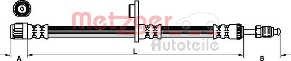 Metzger 4110226 - Тормозной шланг autospares.lv