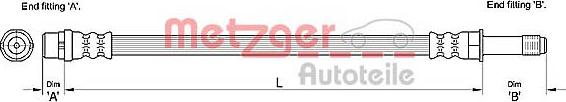 Metzger 4110278 - Тормозной шланг autospares.lv
