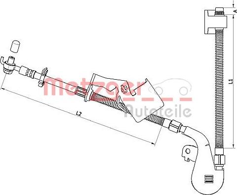 Metzger 4110753 - Тормозной шланг autospares.lv