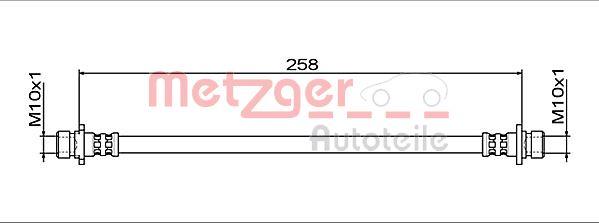 Metzger 4111942 - Тормозной шланг autospares.lv