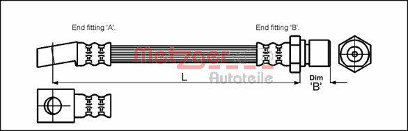 Metzger 4111947 - Тормозной шланг autospares.lv