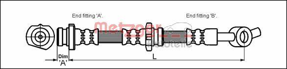 Metzger 4111967 - Тормозной шланг autospares.lv