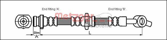 Metzger 4111986 - Тормозной шланг autospares.lv