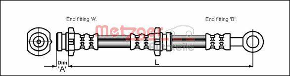 Metzger 4111988 - Тормозной шланг autospares.lv