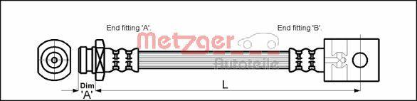 Metzger 4111987 - Тормозной шланг autospares.lv