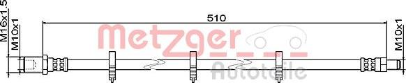 Metzger 4111486 - Тормозной шланг autospares.lv