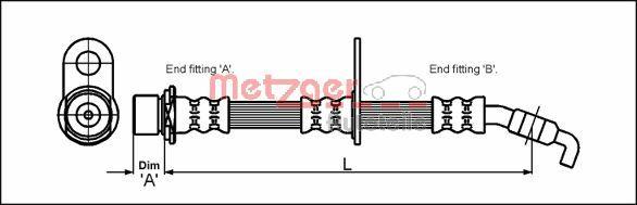 Metzger 4111423 - Тормозной шланг autospares.lv