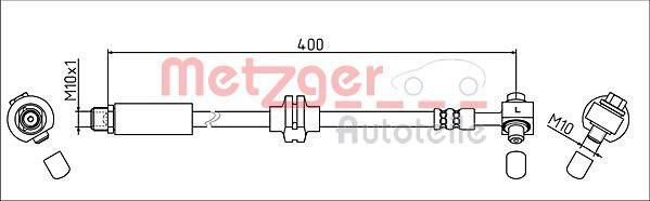 Metzger 4111623 - Тормозной шланг autospares.lv