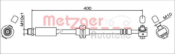 Metzger 4111622 - Тормозной шланг autospares.lv