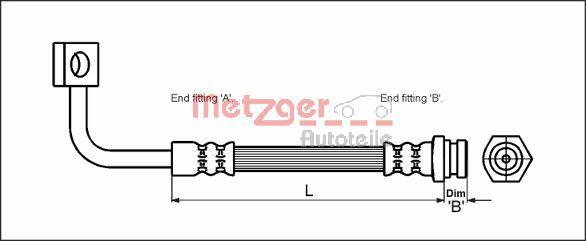 Metzger 4111019 - Тормозной шланг autospares.lv