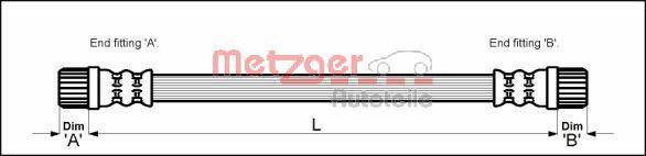 Metzger 4111152 - Тормозной шланг autospares.lv
