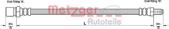 Metzger 4111112 - Тормозной шланг autospares.lv