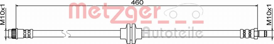 Metzger 4111833 - Тормозной шланг autospares.lv