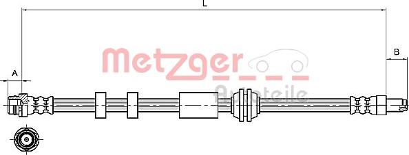 Metzger 4111216 - Тормозной шланг autospares.lv