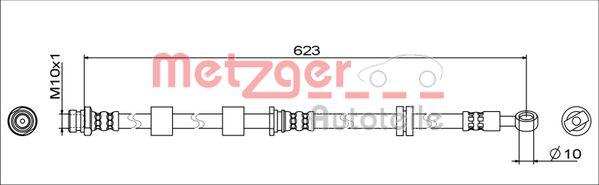 Metzger 4111742 - Тормозной шланг autospares.lv