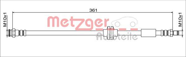 Metzger 4111779 - Тормозной шланг autospares.lv