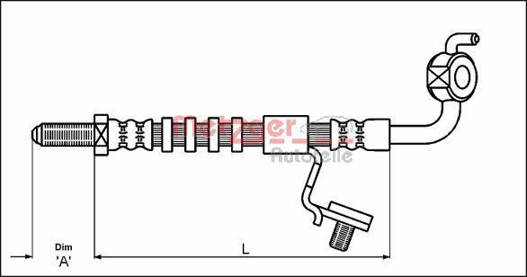 Metzger 4113513 - Тормозной шланг autospares.lv