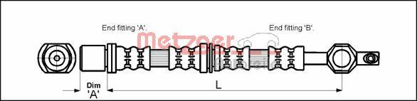 Metzger 4113666 - Тормозной шланг autospares.lv