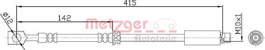 Metzger 4113679 - Тормозной шланг autospares.lv