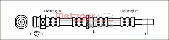 Metzger 4113315 - Тормозной шланг autospares.lv