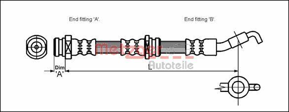 Metzger 4113326 - Тормозной шланг autospares.lv