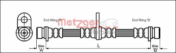 Metzger 4113290 - Тормозной шланг autospares.lv