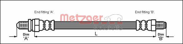 Metzger 4112518 - Тормозной шланг autospares.lv