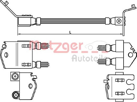 Metzger 4112543 - Тормозной шланг autospares.lv