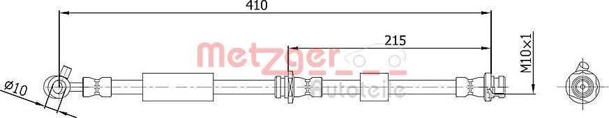 Metzger 4112536 - Тормозной шланг autospares.lv